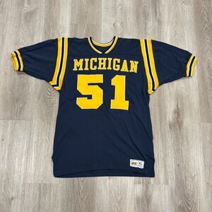 RARE Vtg 70s Russell Athletic Michigan Football Team Issued Jersey Men Sz XL #51